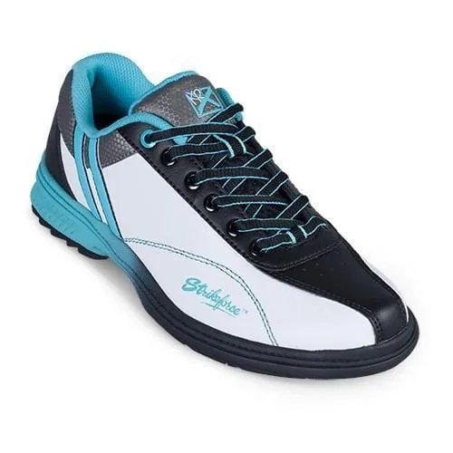 KR Strikeforce Womens Starr White/Black/Teal Right Hand Wide Bowling Shoes