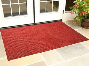 Kuber Industries PVC Door Mat - 35"x24"x0.5", Red, X-Large (DOORMATKSDS17)