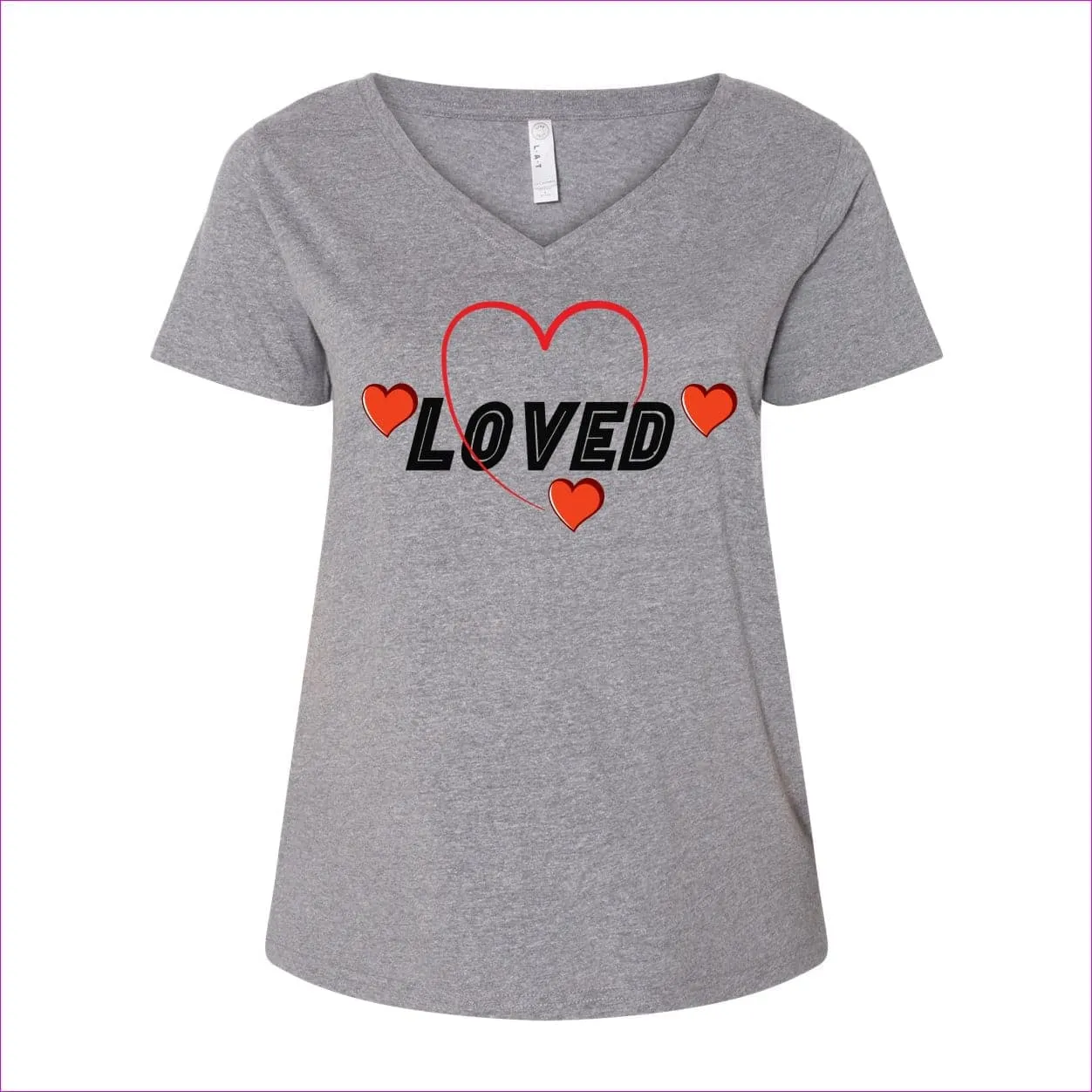 Loved Curvy Collection Womens Premium Jersey V-Neck Tee