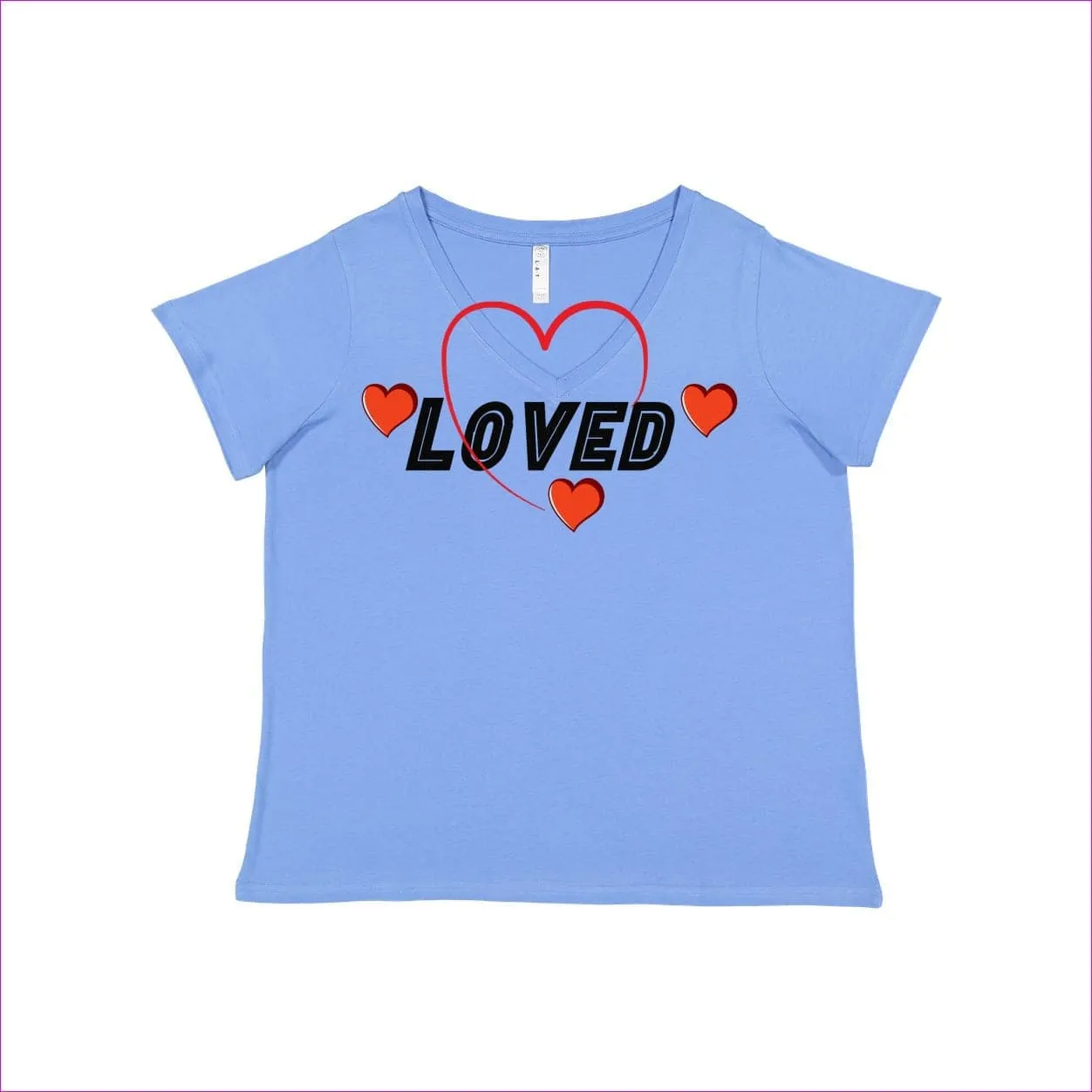 Loved Curvy Collection Womens Premium Jersey V-Neck Tee