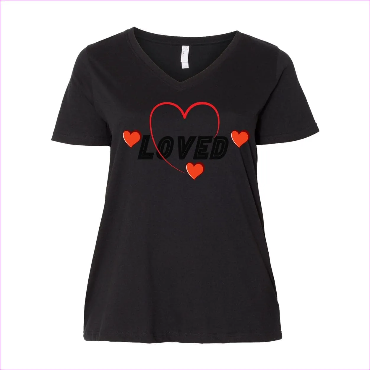 Loved Curvy Collection Womens Premium Jersey V-Neck Tee