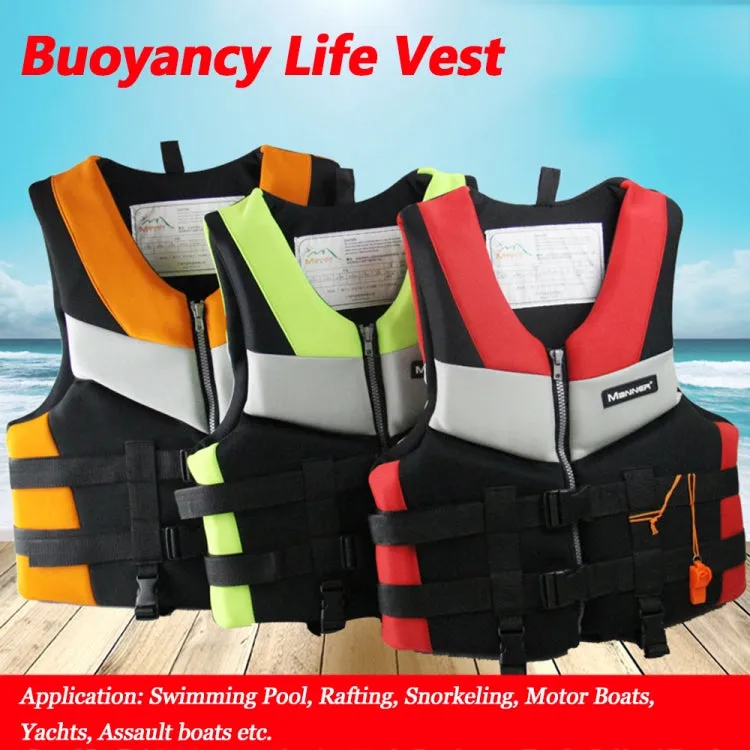 MANNER QP2030 Adult Buoyancy Vest Swimming Aid Life Jacket, Size:XXL(Orange)