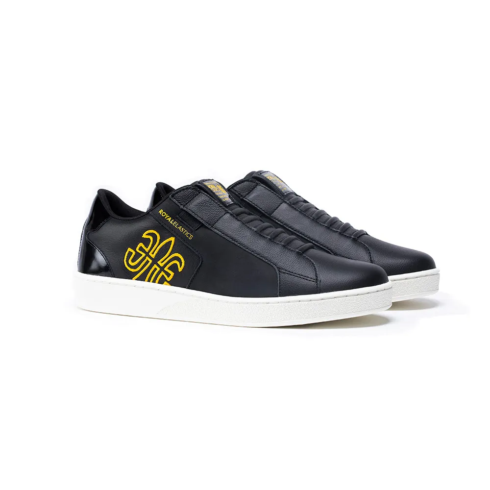 Men's Adelaide Black Yellow Leather Sneakers 02694-993