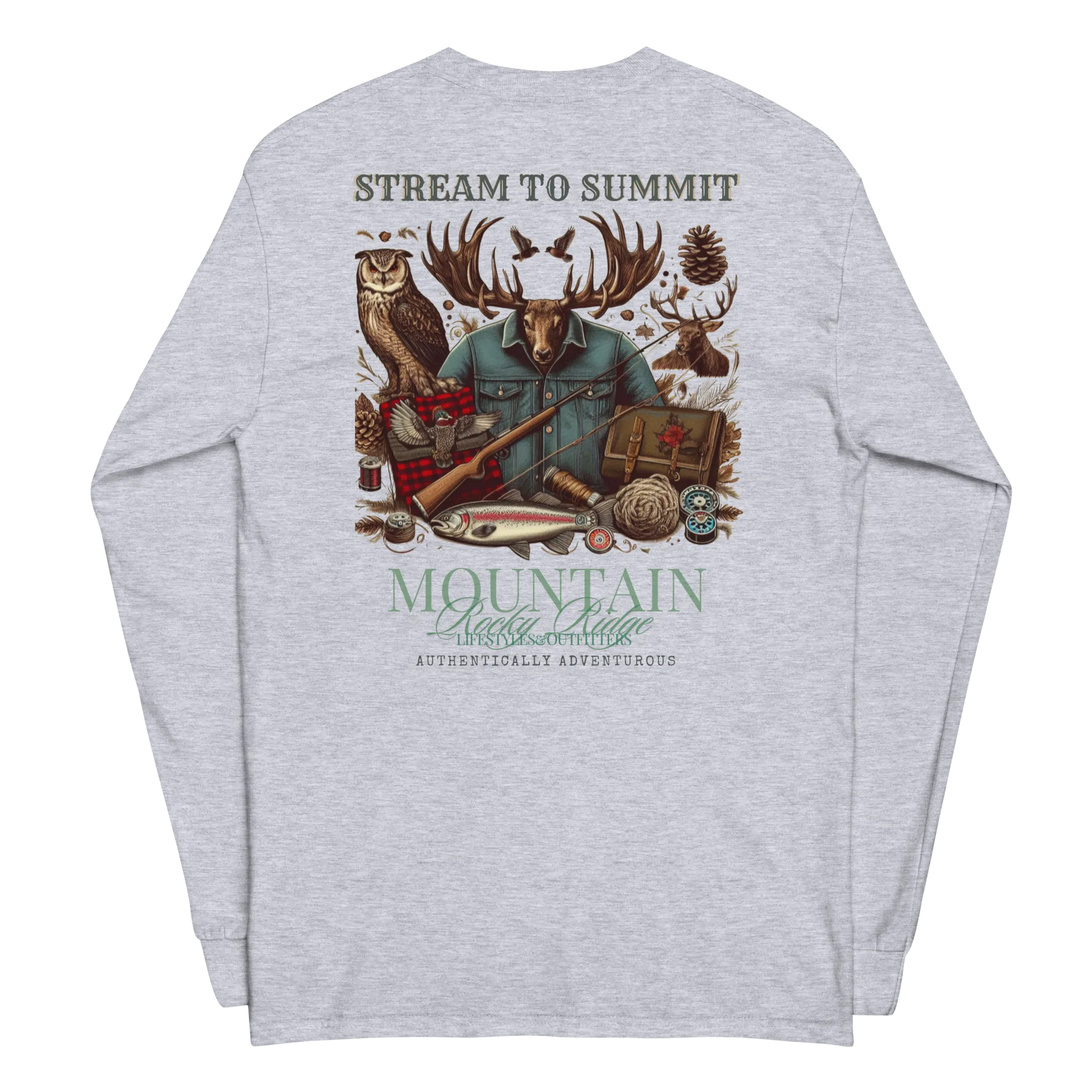 Men’s Long Sleeve Shirt Exclusive Love Life Live Outdoors MRRL&O Print Designs