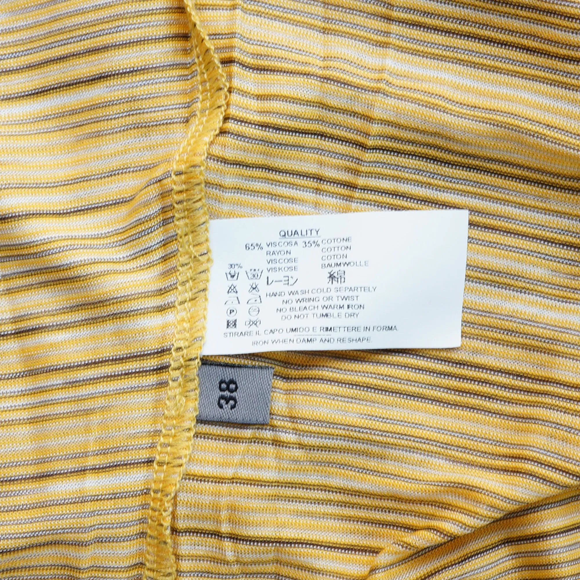 Missoni Sport Yellow Stripe Top