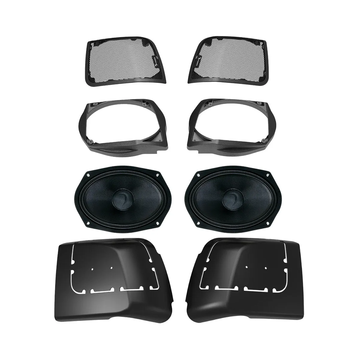 MS694NEOLK - 14  Harley Davidson Cut in Lid Kit with MS69NEO (4Ω) Speakers