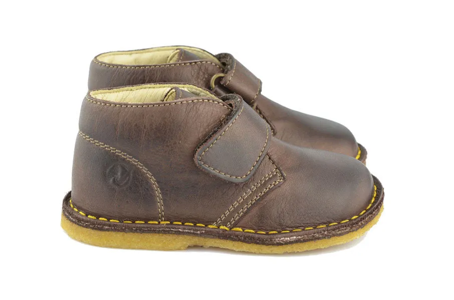 Naturino Boys Dark Brown Desert Boot with Velcro Strap