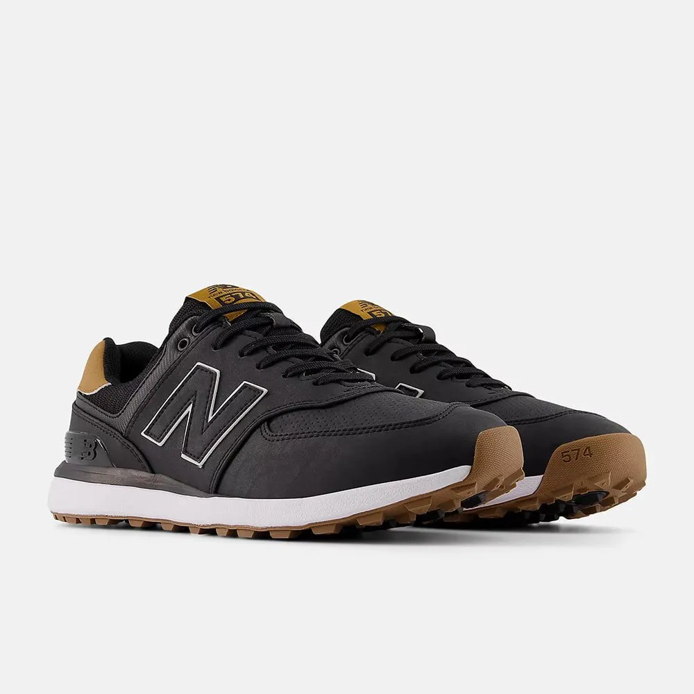 New Balance 574 Greens V2 Golf Shoes - Black/Gum