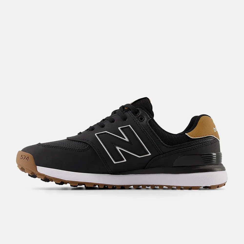 New Balance 574 Greens V2 Golf Shoes - Black/Gum