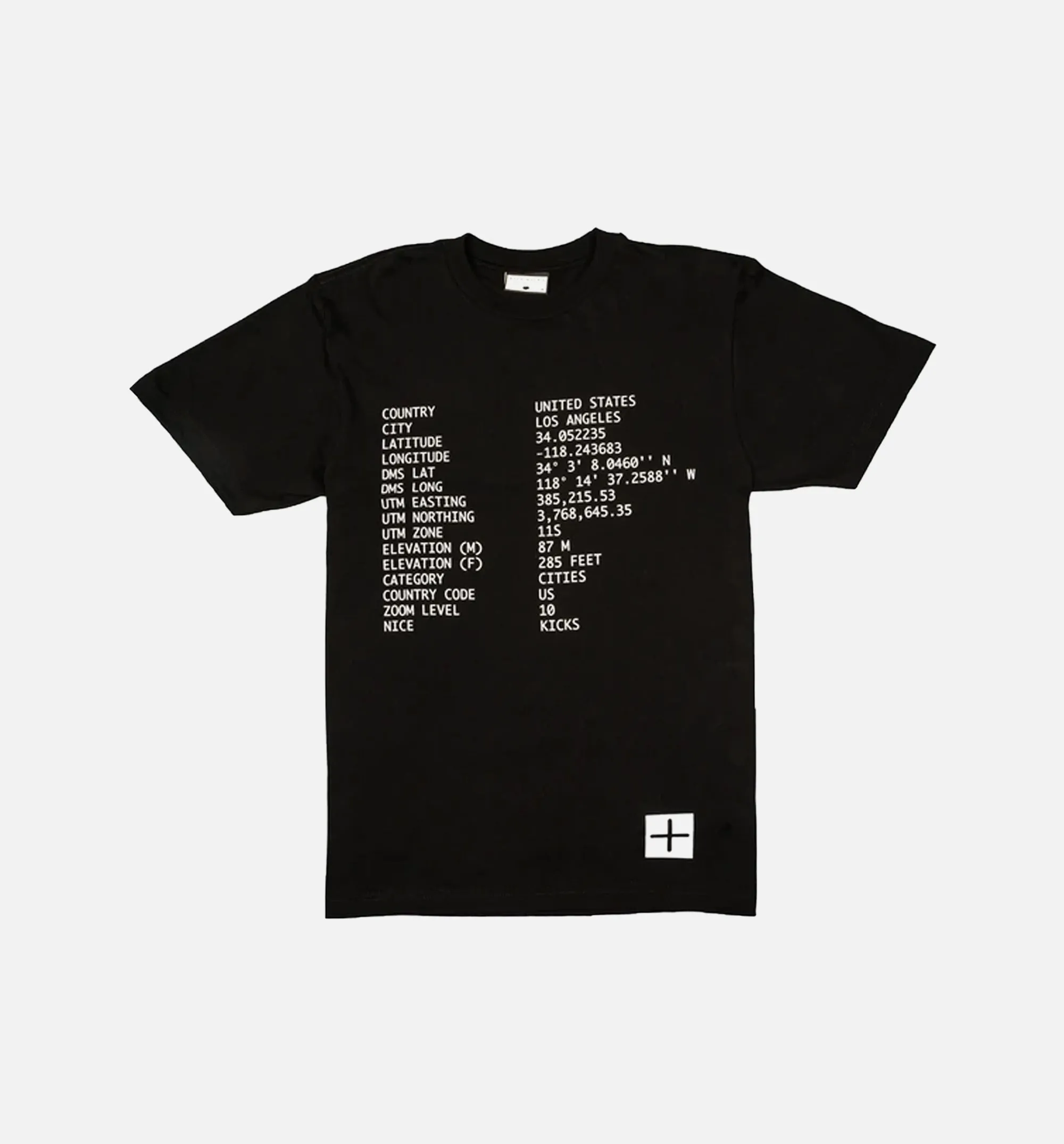 Nice Kicks 2018 Spring Map Collection Mens T-Shirt - Black/Black