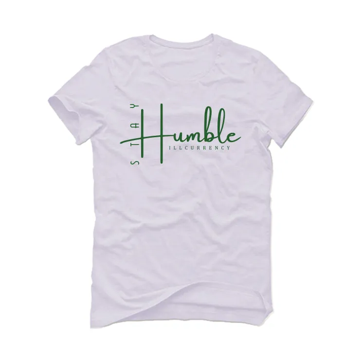 Nike Dunk Low Satin Green - White T-Shirt (Stay Humble)