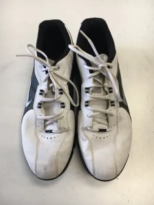 Nike White/Black Mens Size Specific 13 Used Golf Shoes