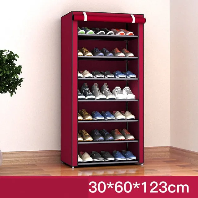 Non-woven Fabric Storage Shoe Rack Hallway Cabinet Organizer Holder 4/5/6 Layers Assemble Shoes Shelf DIY Home Furniture