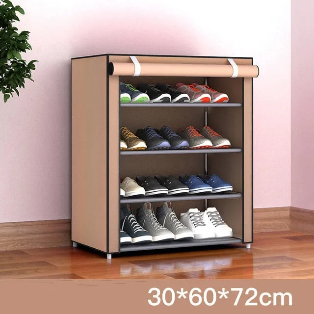 Non-woven Fabric Storage Shoe Rack Hallway Cabinet Organizer Holder 4/5/6 Layers Assemble Shoes Shelf DIY Home Furniture