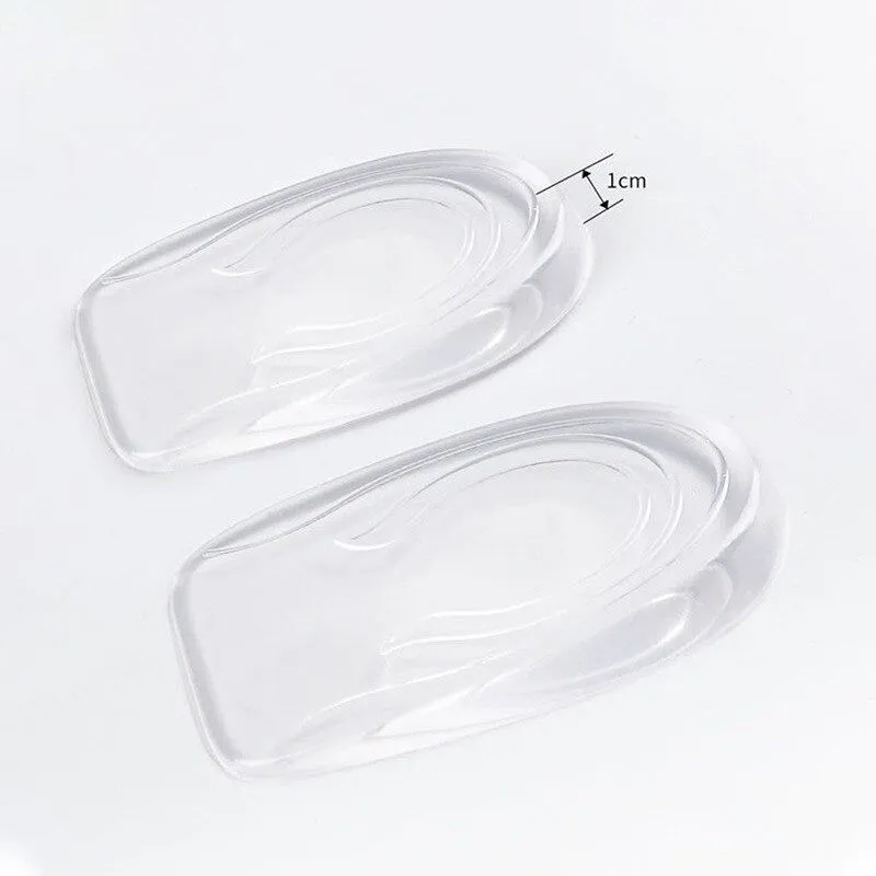 OCW Silicone Transparent Invisible Height Lift Heel Increase Heightened Gel Insole