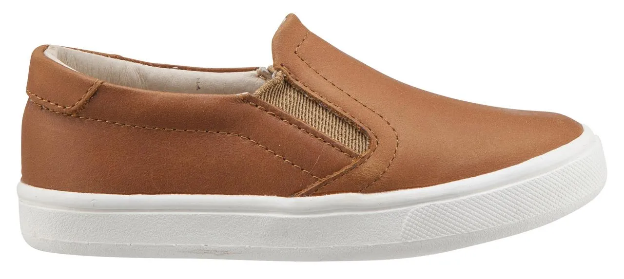 Old Soles 6010 Dressy Hoff Tan Leather Slip On Sneaker Shoe