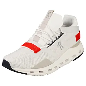 ON Men's Cloudnova Sneaker White/Red Trainers