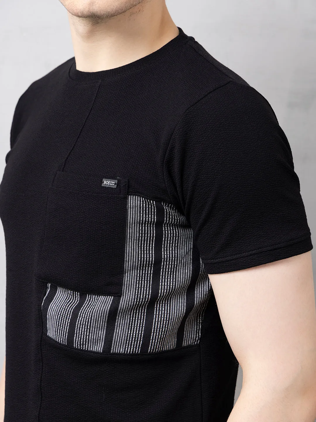 Patch Pocket Black T-Shirt