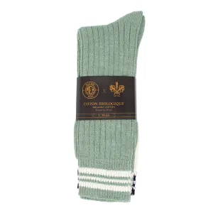 Pedemeia Mens's Organic Cotton Rib Pattern Socks - 2 Pack