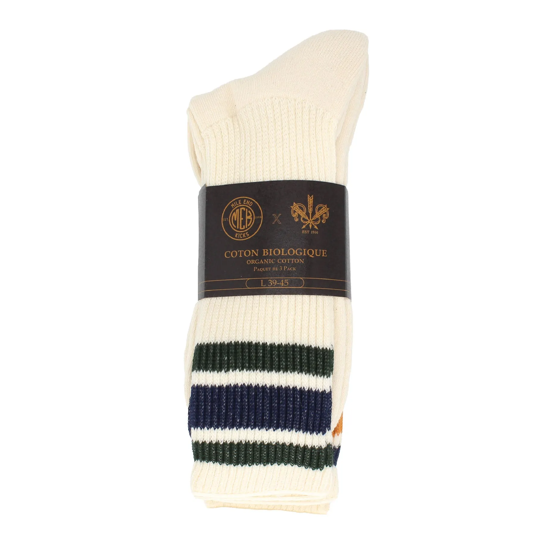 Pedemeia Organic Cotton Vintage Sport Socks - 3 Pack unisex