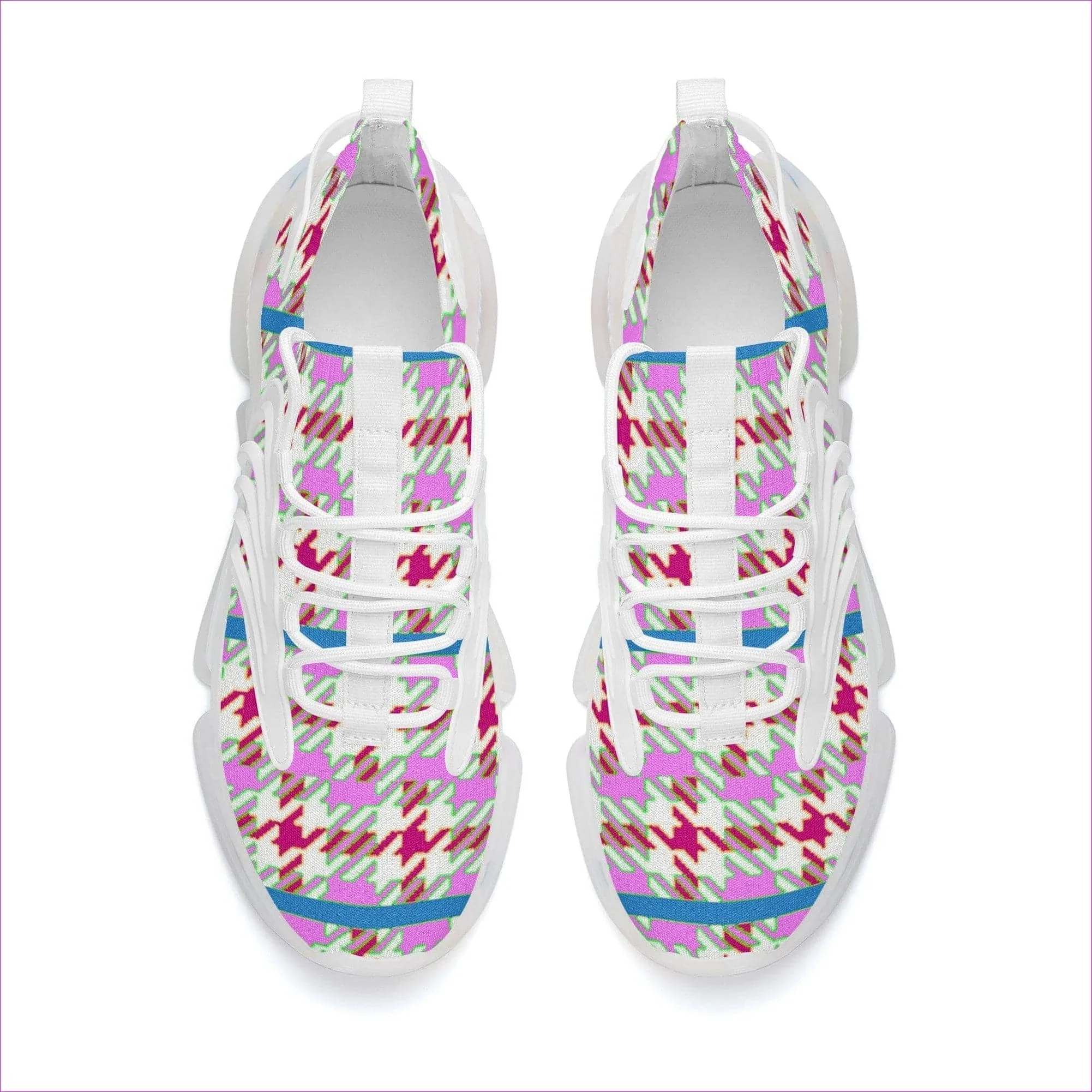 Pink Houndstooth React Sneakers