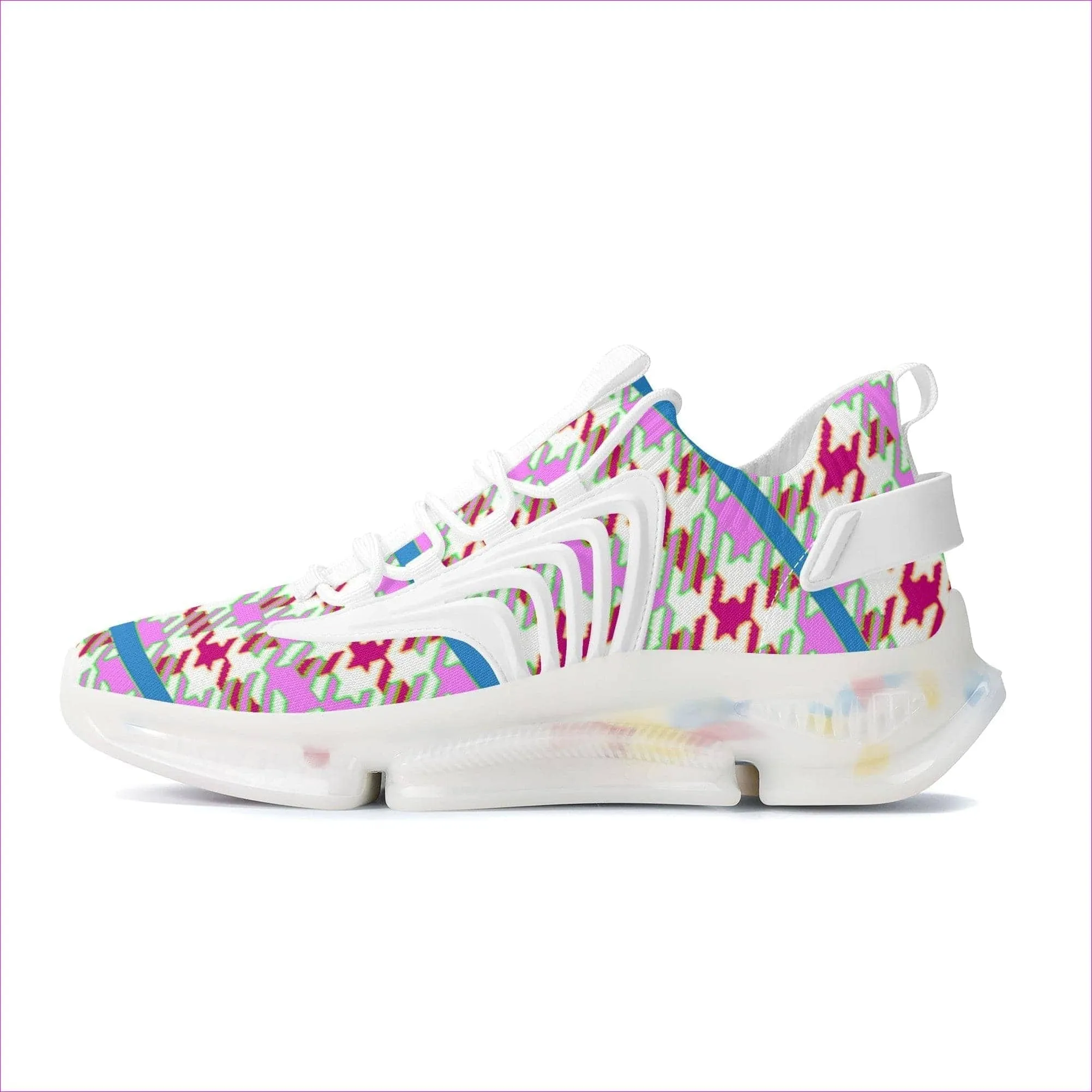 Pink Houndstooth React Sneakers