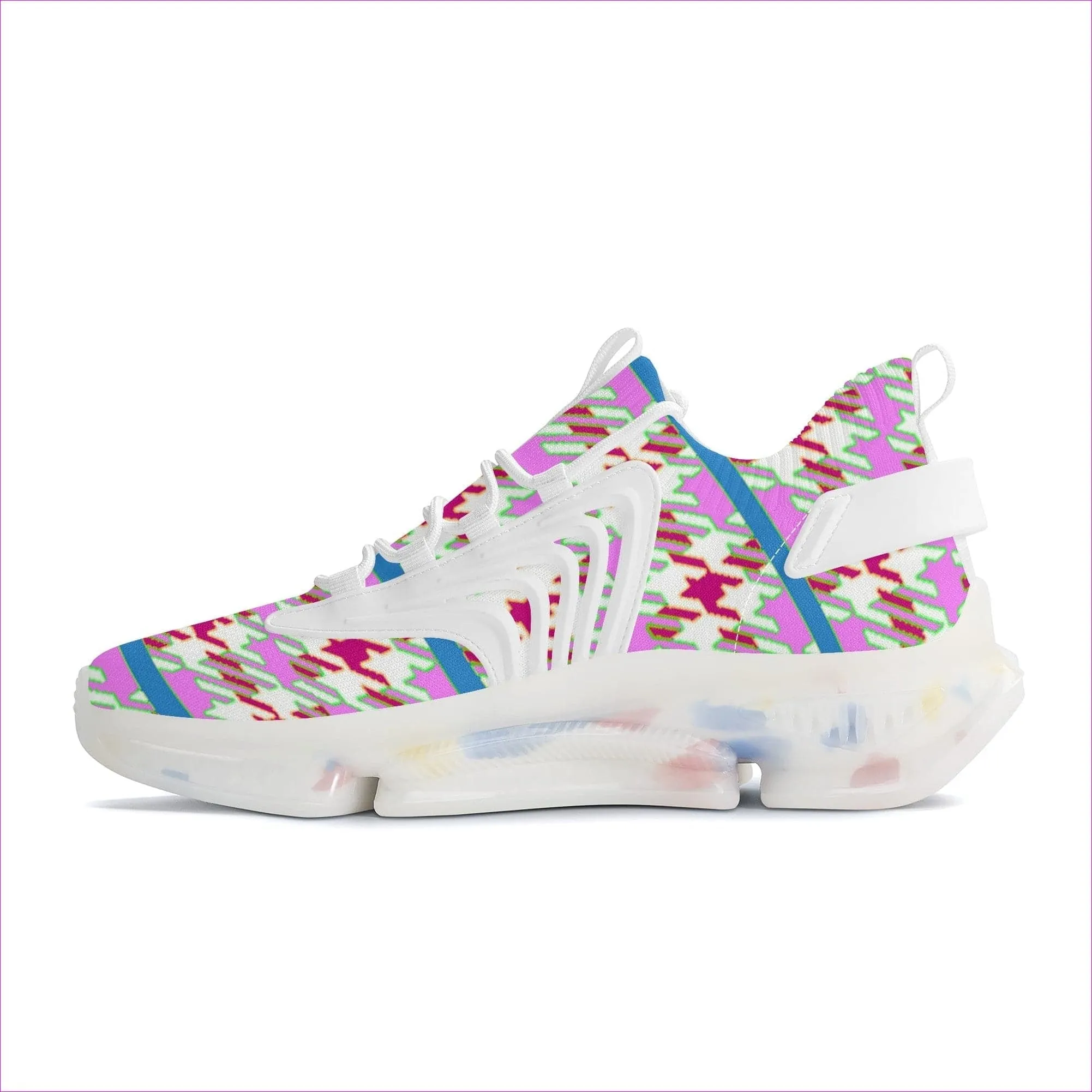 Pink Houndstooth React Sneakers