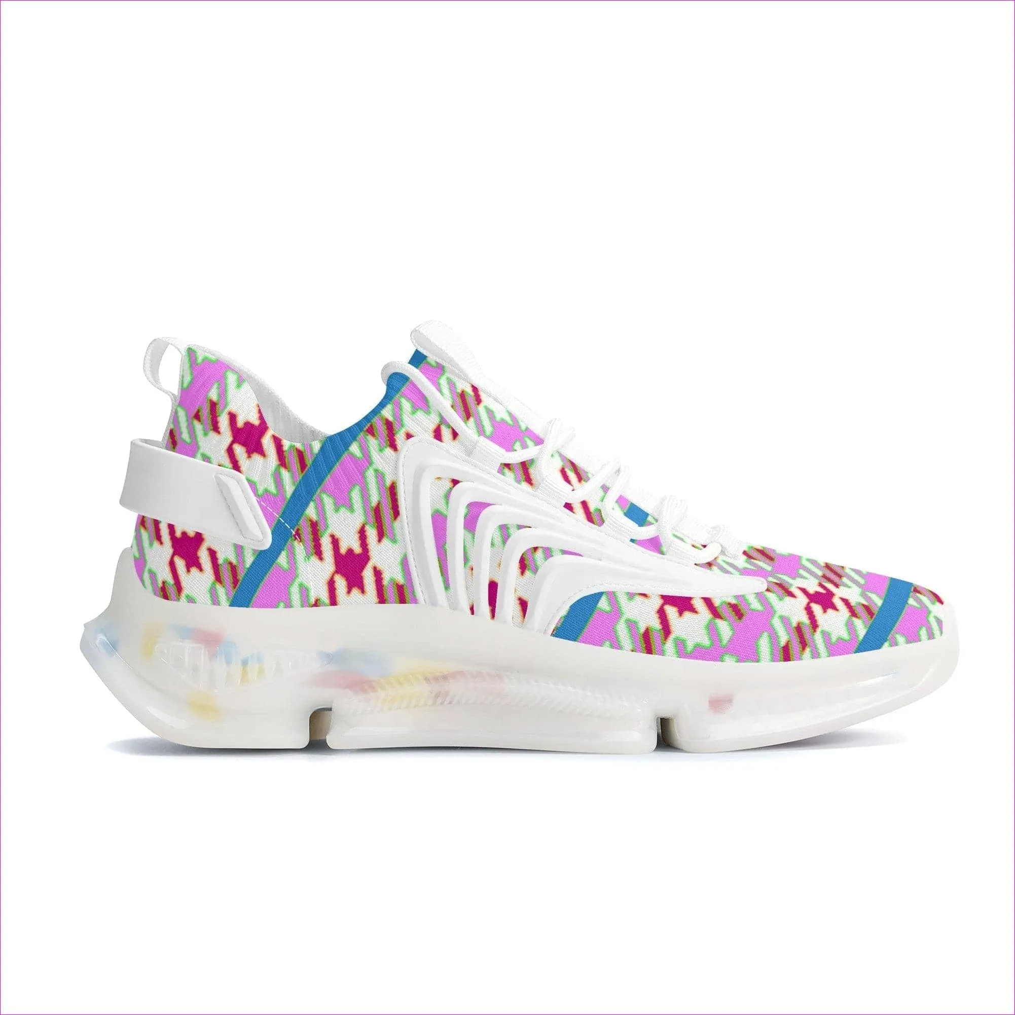 Pink Houndstooth React Sneakers