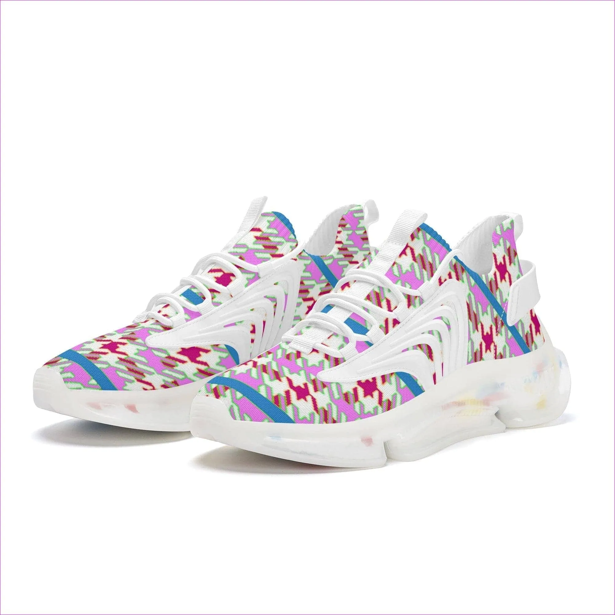 Pink Houndstooth React Sneakers