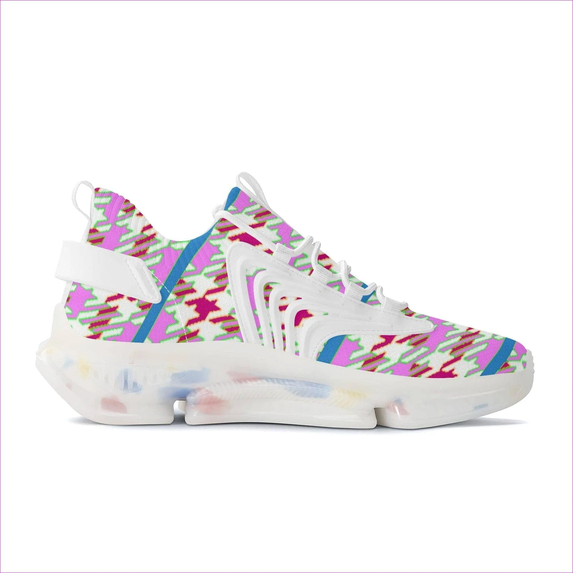 Pink Houndstooth React Sneakers