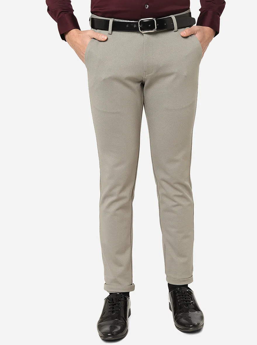 Pista Grey Solid Slim Fit Club Wear Trouser | JB Studio