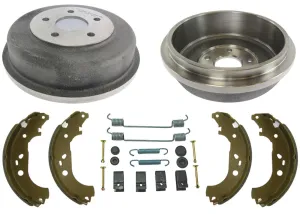 Premium Rear Brake Drum and Brake Shoe Service Kit for Ford Transit 2010-2013