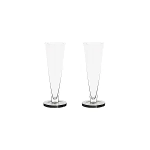 Puck Flute Glasses: Set of 2