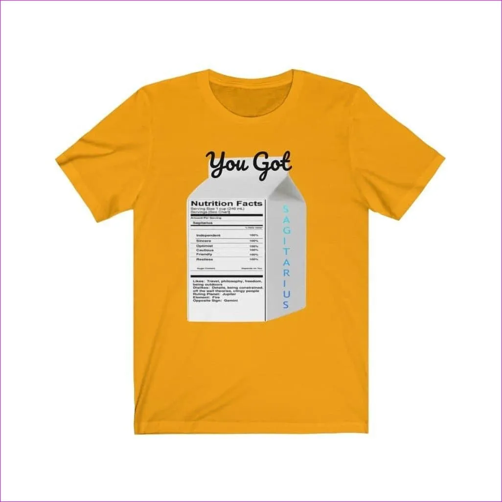 "Zodiac Serenity: You Got Sagitarius Unisex Jersey Short Sleeve Tee