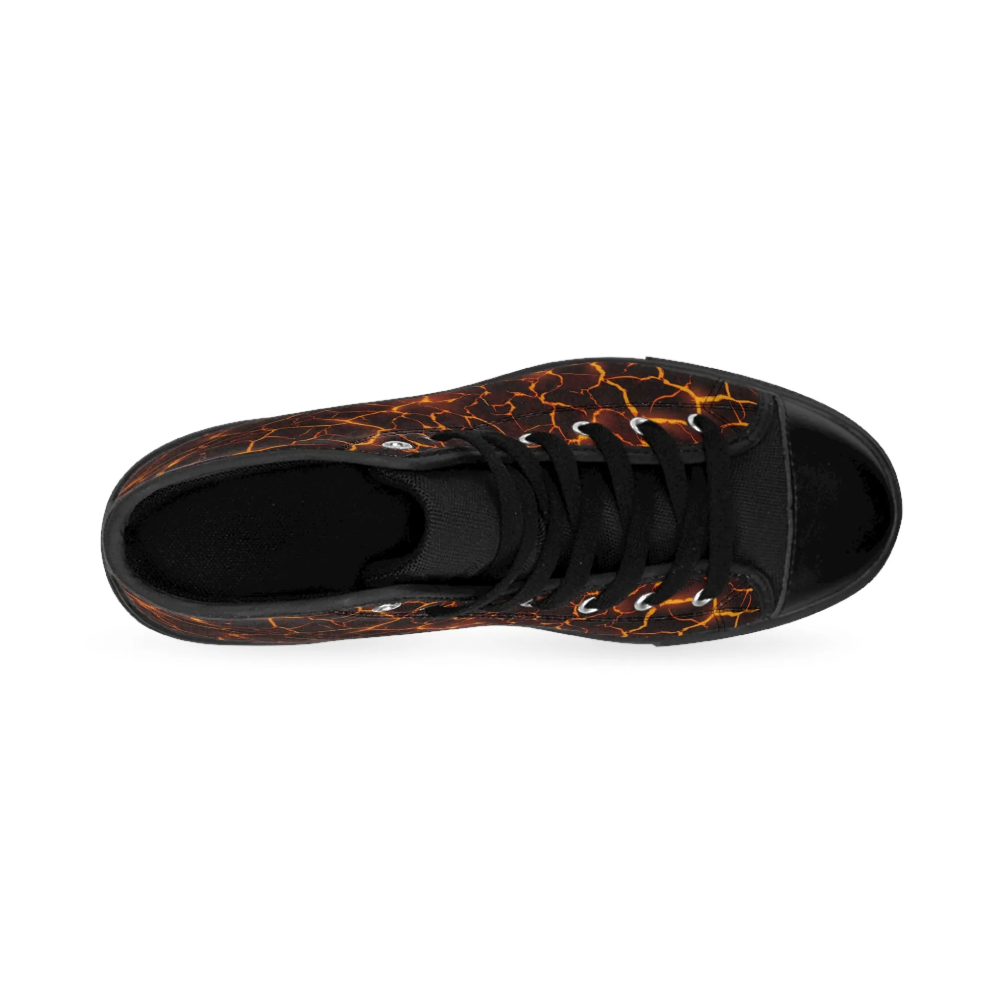 Red Lava Pattern Women's Classic Sneakers