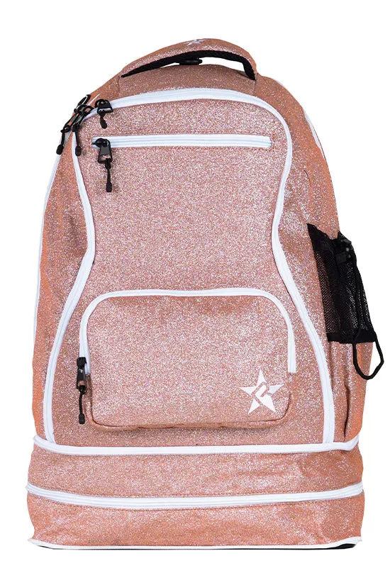 Rose Gold Rebel Dream Bag with White Zipper