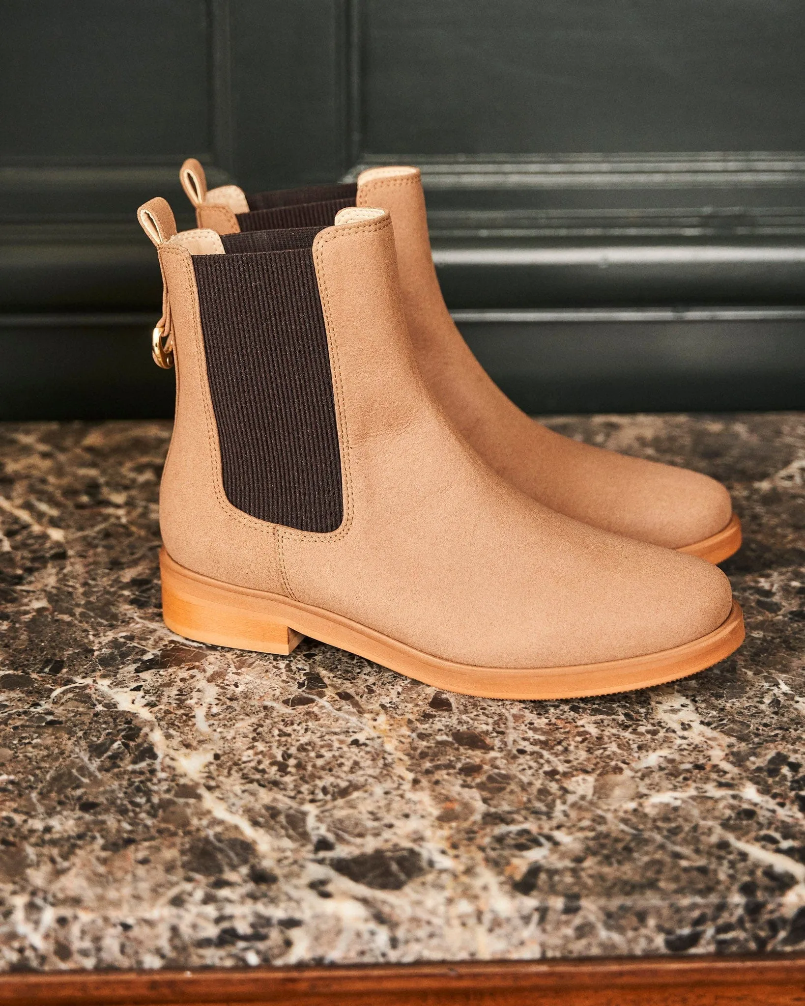 Secret Vegan Suede Chelsea Boots | Mocha