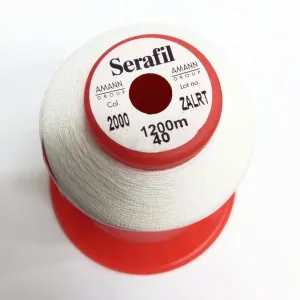 Serafil Threads - White (Color Code 2000 - 1200meter Size #40) - Threads for Shoes, Leather, Canvas and Upholstery Sewing