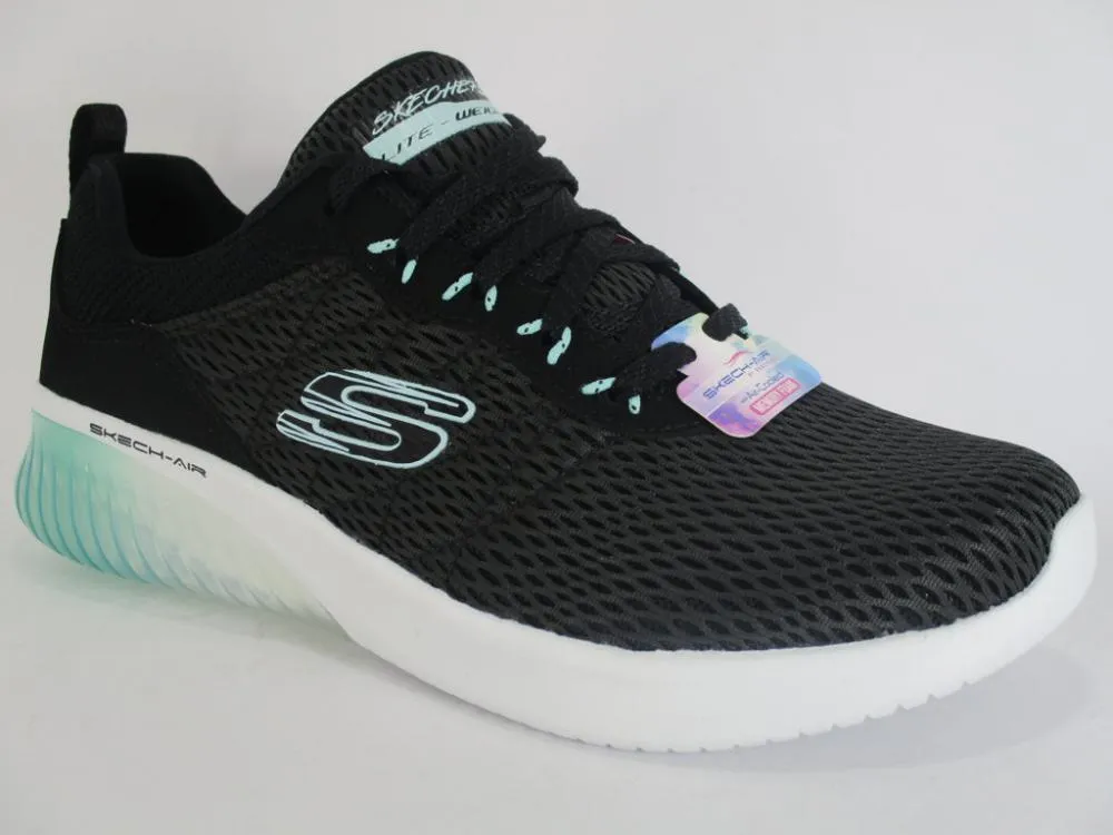 Skechers scarpa da ginnastica da donna Skech Air Ultra Flex 13290 BKAQ nero