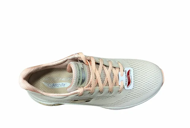 Skechers scarpa sneakers da donna Arch Fit 149057/NTCL beige chiaro corallo