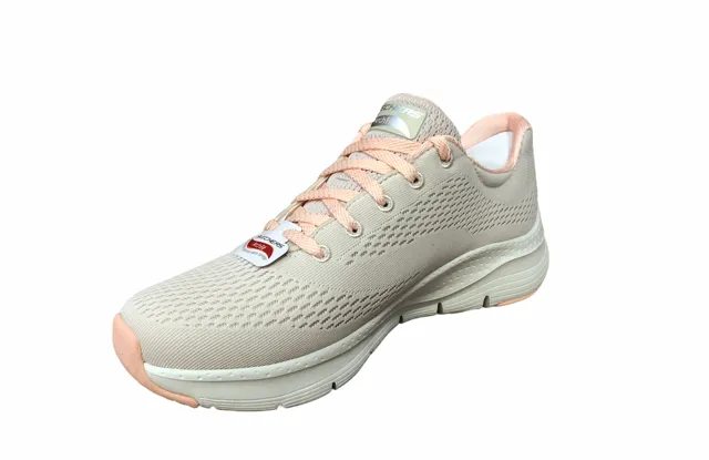 Skechers scarpa sneakers da donna Arch Fit 149057/NTCL beige chiaro corallo