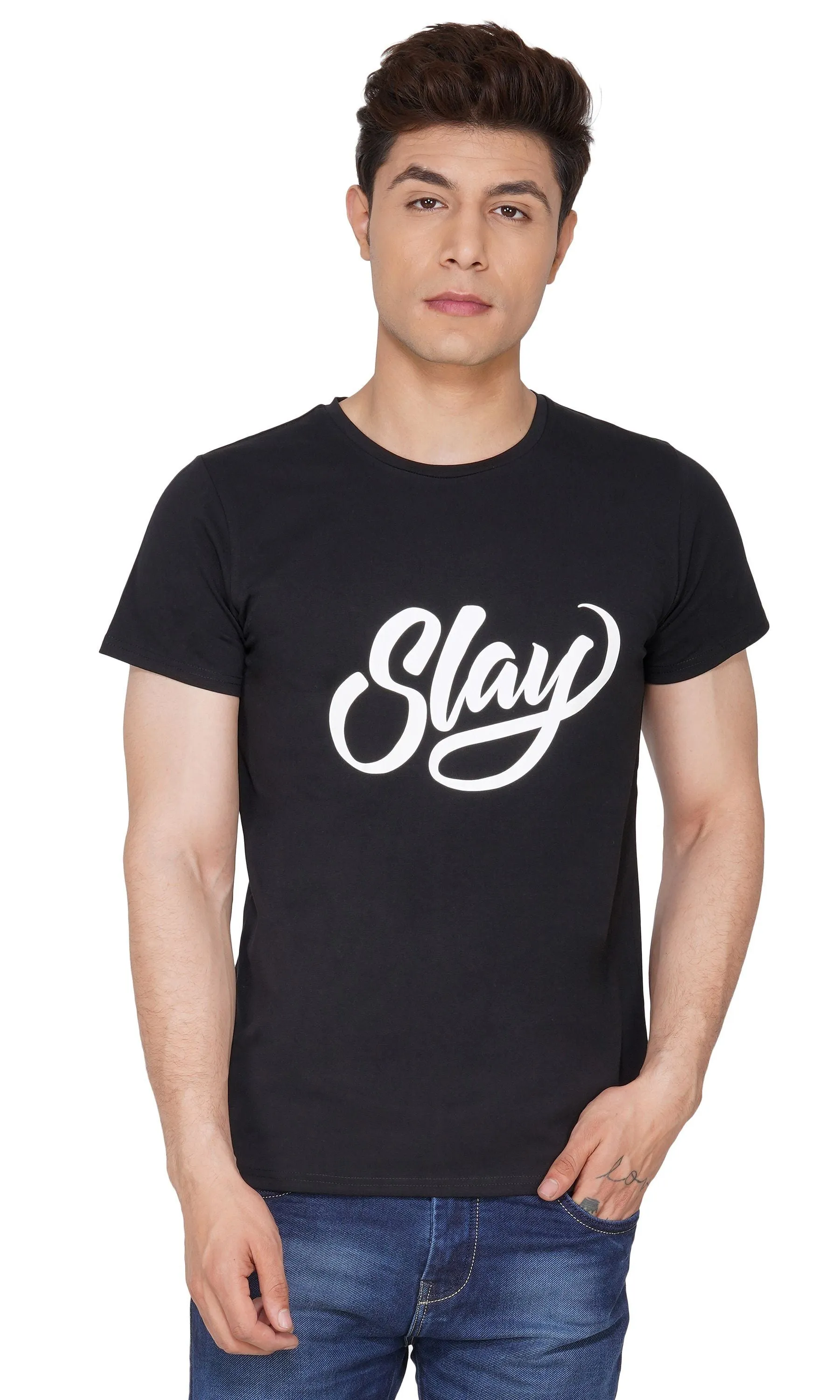 SLAY. Sport Men's Printed Black T-shirt