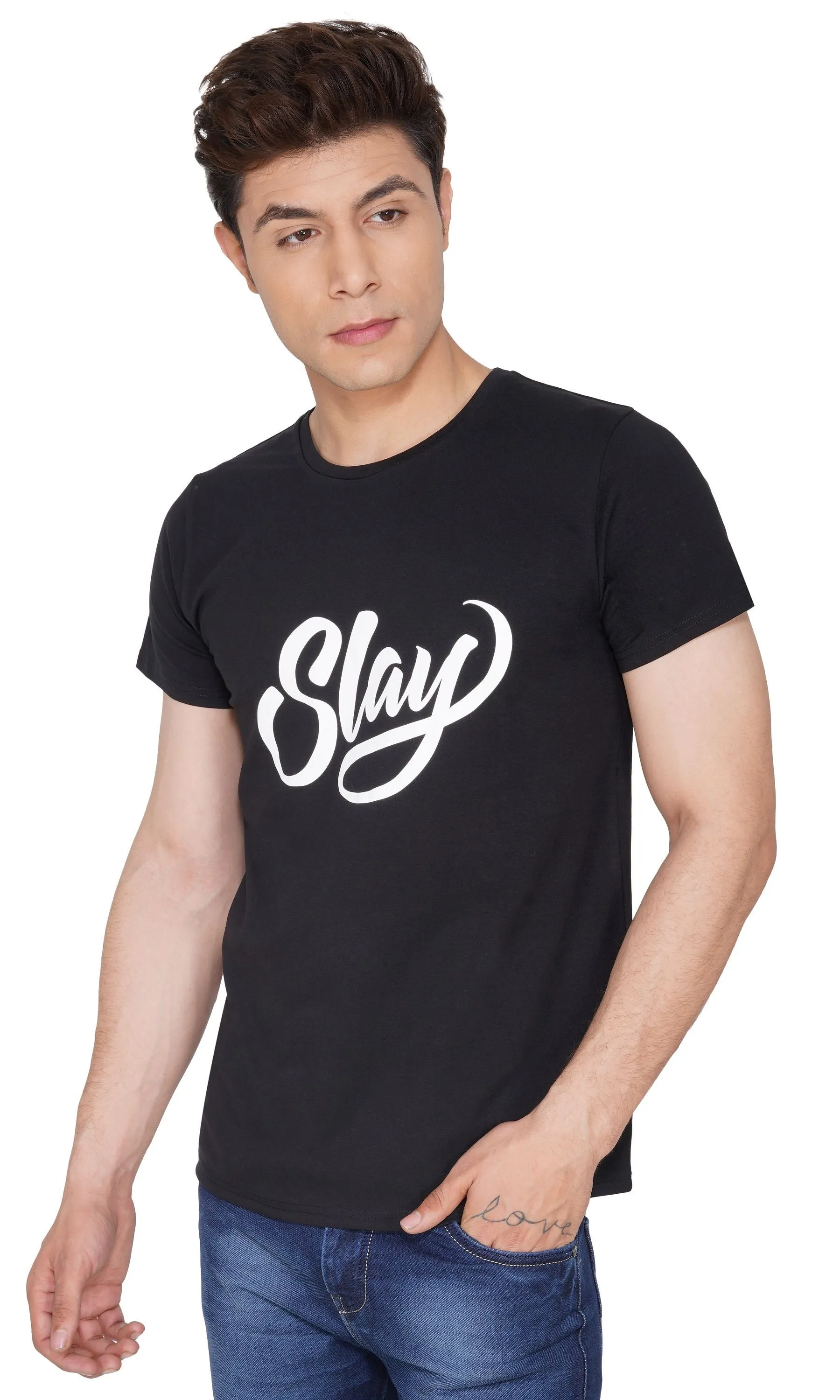 SLAY. Sport Men's Printed Black T-shirt