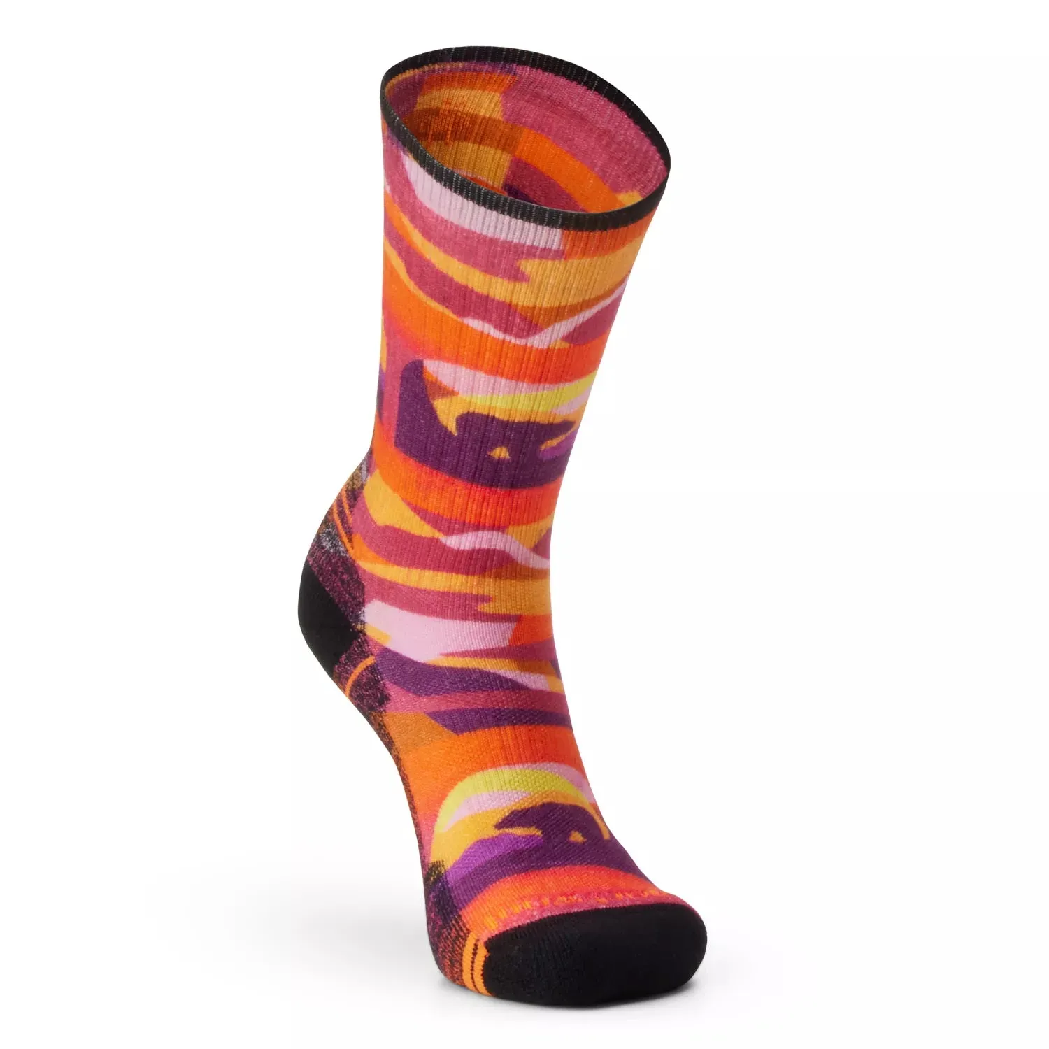 Smartwool Women's Hike Light Cushion Bear Country Print Crew Socks - Orange/Rust