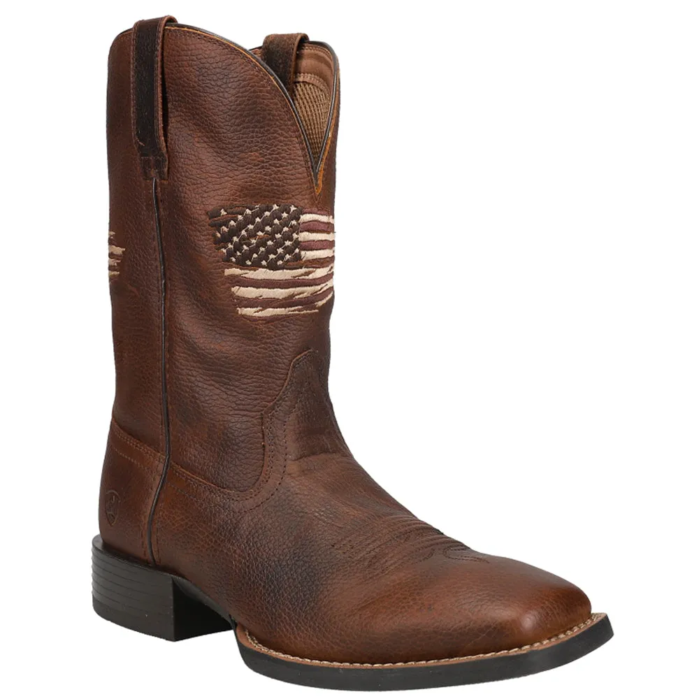 Sport All Country Patriotic Square Toe Cowboy Boots