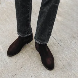 Suede Chelsea boots- Brown