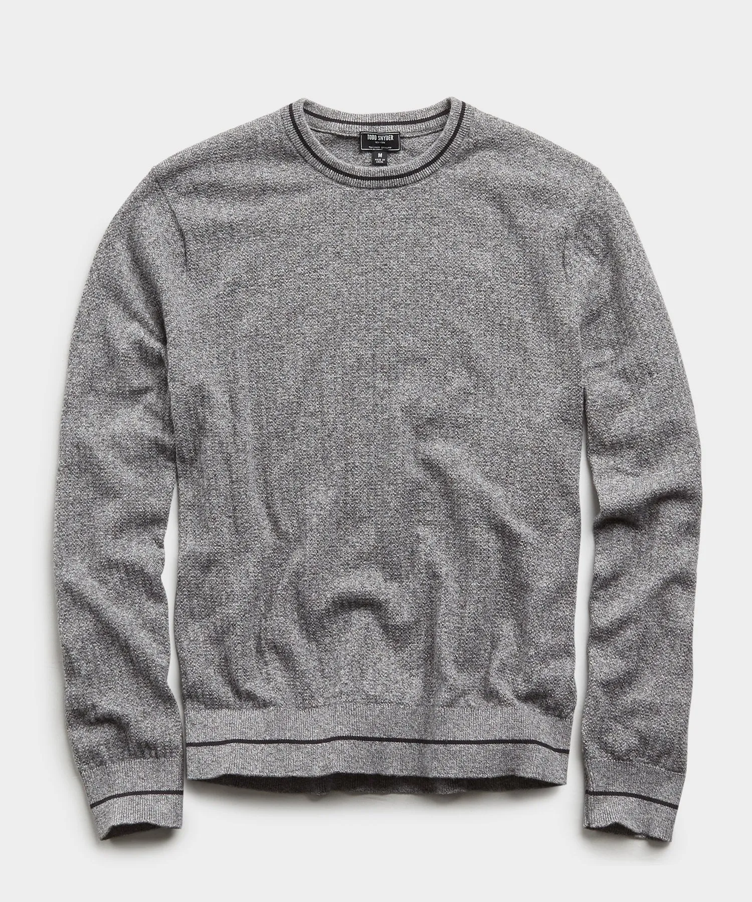 Textured Tipped Sweater in Heather Grey