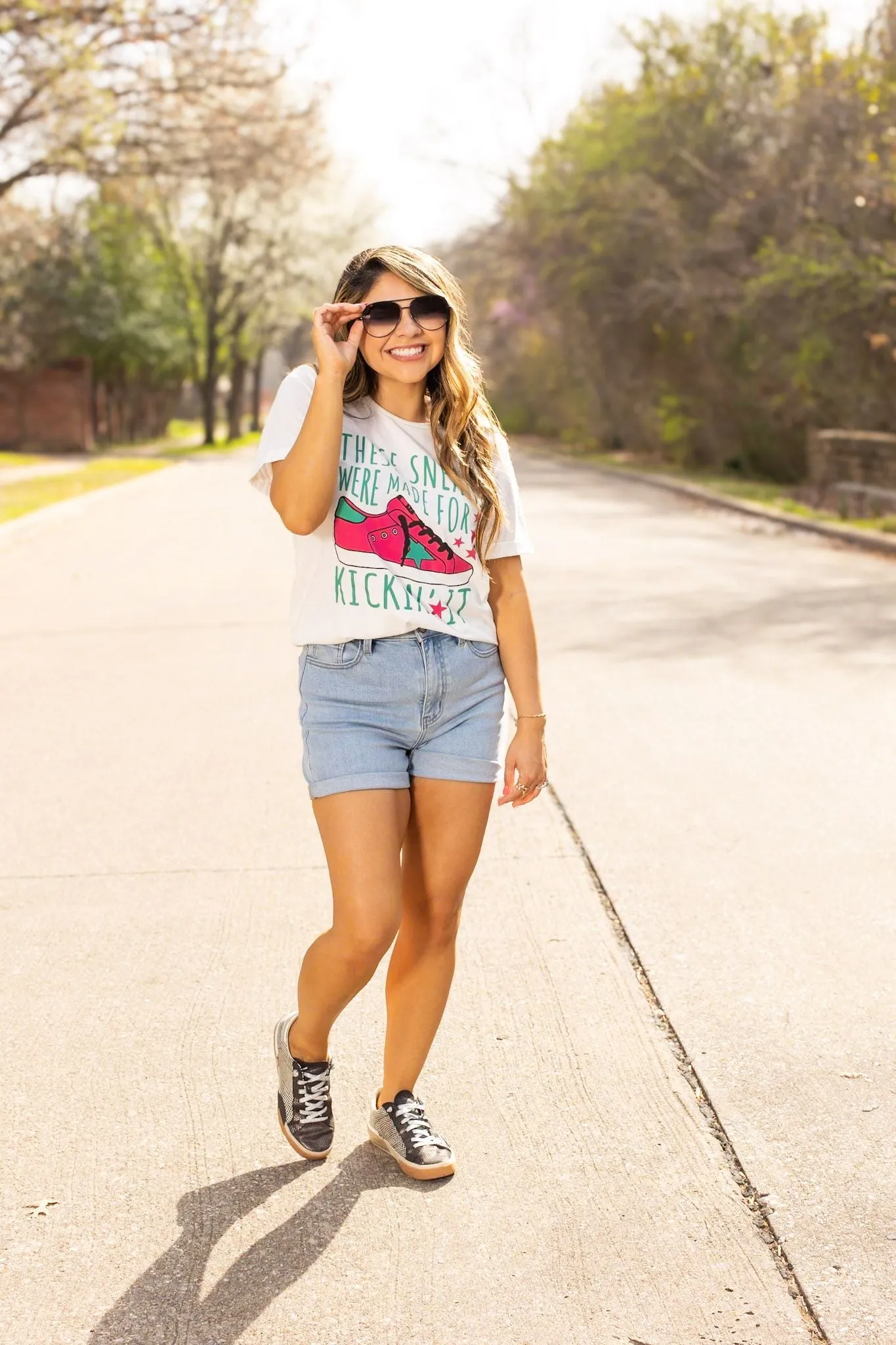 These Sneaks Cuff Tee, White