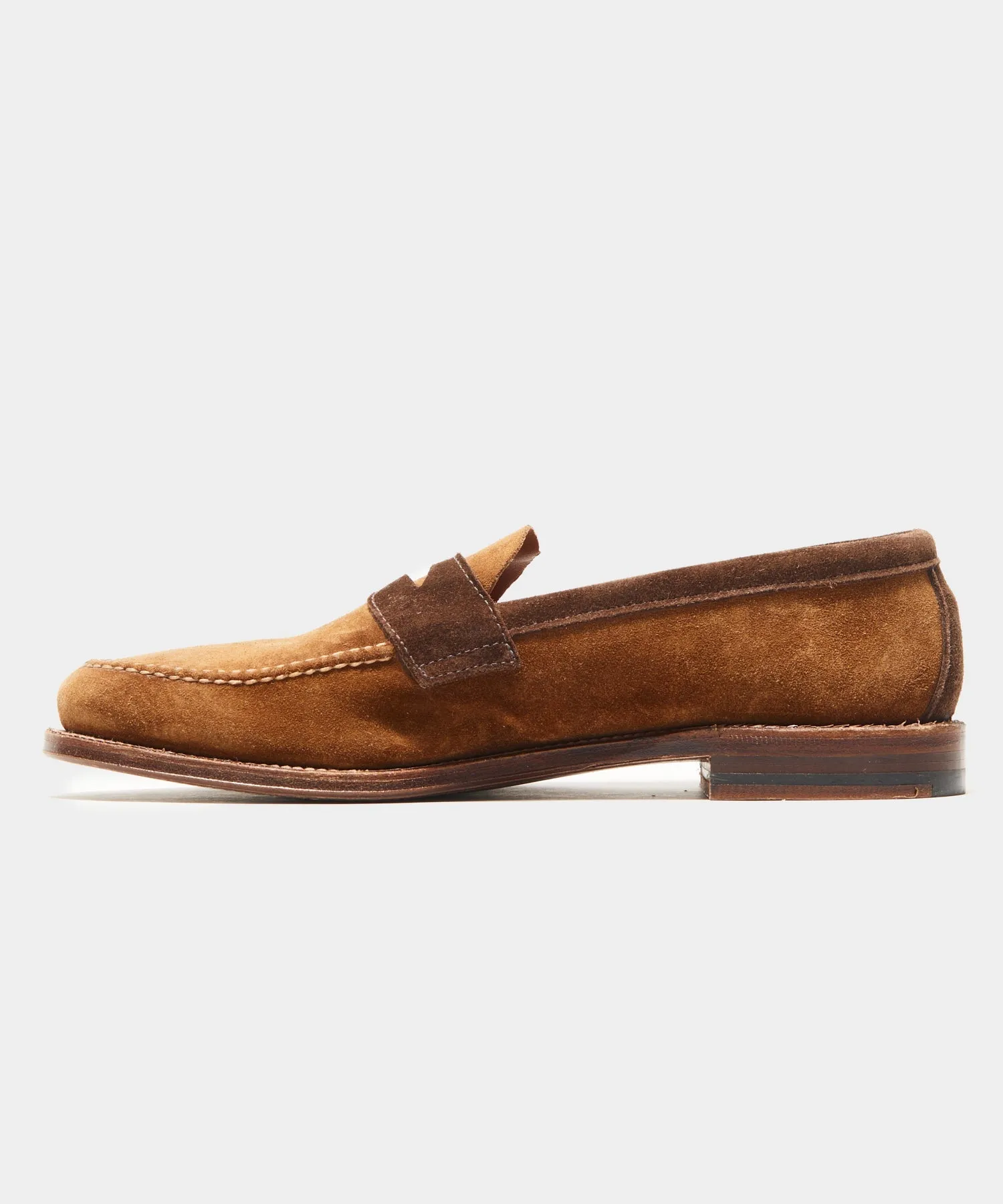 Todd Snyder x Alden Two-Tone Penny Loafer in Snuff