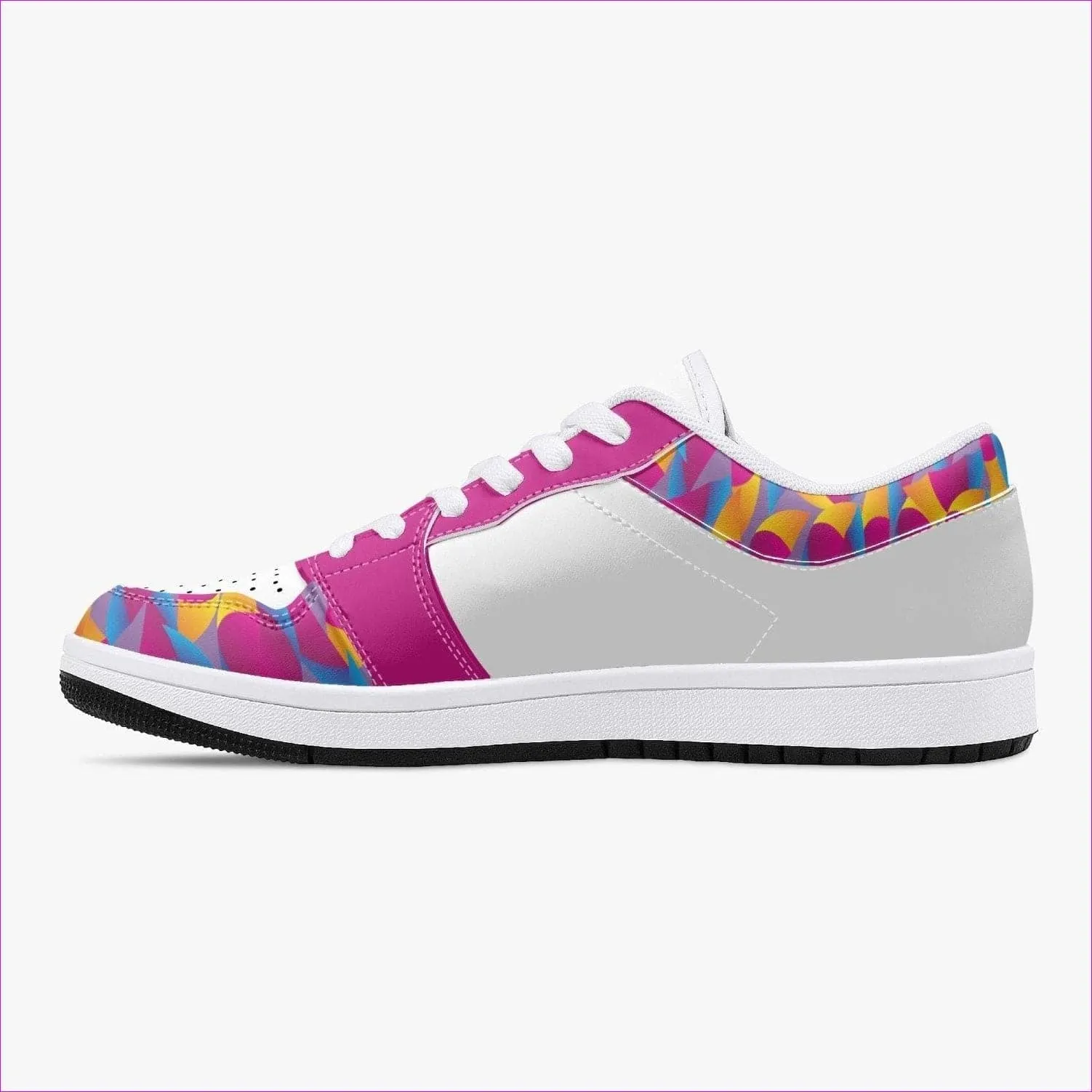 Vibrant Thang Low-Top Leather Sneakers - White/Black